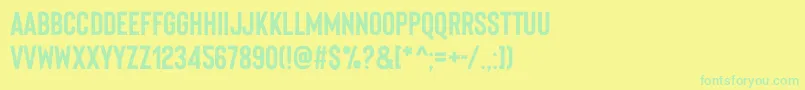 BisonBoldpersonaluse Font – Green Fonts on Yellow Background