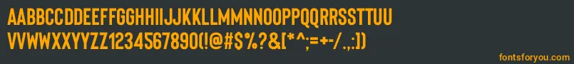 フォントBisonBoldpersonaluse – 黒い背景にオレンジの文字