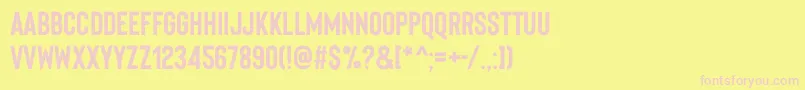 BisonBoldpersonaluse Font – Pink Fonts on Yellow Background