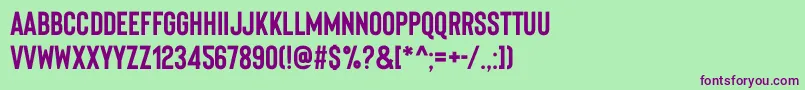 BisonBoldpersonaluse Font – Purple Fonts on Green Background