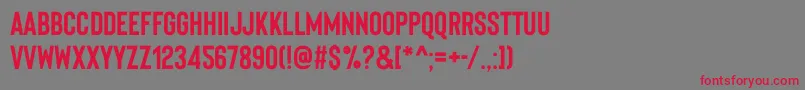 BisonBoldpersonaluse Font – Red Fonts on Gray Background