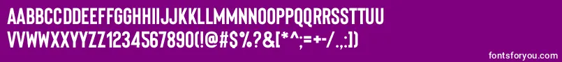 フォントBisonBoldpersonaluse – 紫の背景に白い文字