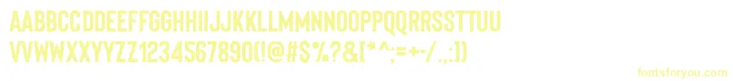 BisonBoldpersonaluse Font – Yellow Fonts on White Background