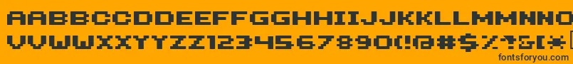 Hiloginbold Font – Black Fonts on Orange Background