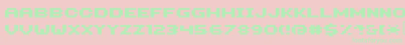 fuente Hiloginbold – Fuentes Verdes Sobre Fondo Rosa