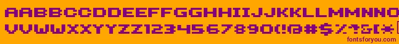 Hiloginbold Font – Purple Fonts on Orange Background