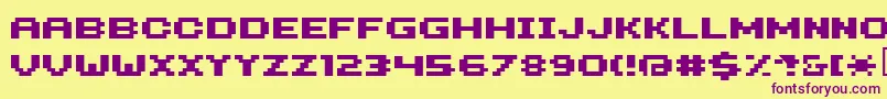 Hiloginbold Font – Purple Fonts on Yellow Background