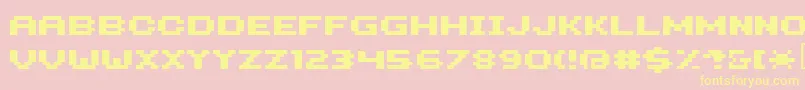 Więcej informacji o czcionce Hiloginbold Czcionka Hiloginbold – żółte czcionki na różowym tle