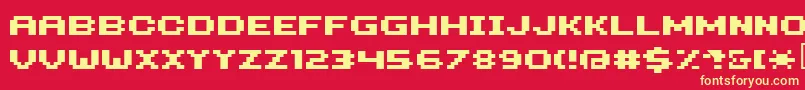 Hiloginbold Font – Yellow Fonts on Red Background