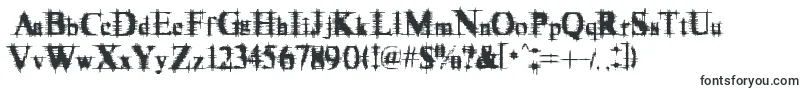 Шрифт Cymptums – искаженные шрифты