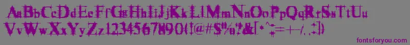 Cymptums Font – Purple Fonts on Gray Background