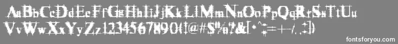 Cymptums Font – White Fonts on Gray Background