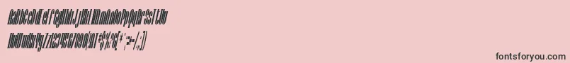 SfBaroquesqueCondensedOblique-Schriftart – Schwarze Schriften auf rosa Hintergrund