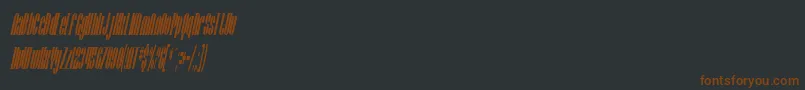 Police SfBaroquesqueCondensedOblique – polices brunes sur fond noir
