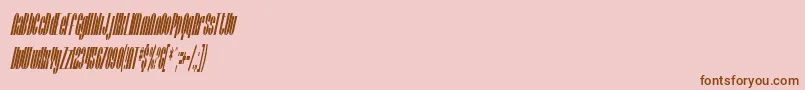 Fonte SfBaroquesqueCondensedOblique – fontes marrons em um fundo rosa