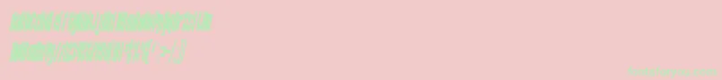 SfBaroquesqueCondensedOblique-Schriftart – Grüne Schriften auf rosa Hintergrund