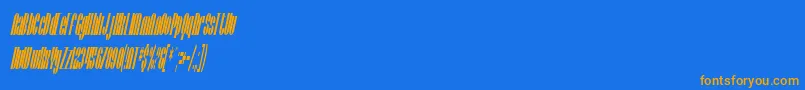 SfBaroquesqueCondensedOblique Font – Orange Fonts on Blue Background