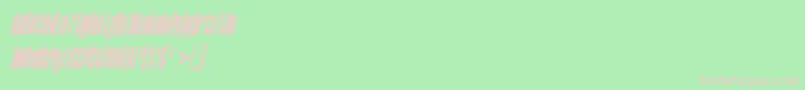 Шрифт SfBaroquesqueCondensedOblique – розовые шрифты на зелёном фоне