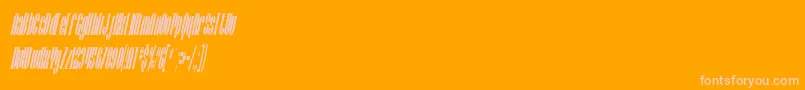 SfBaroquesqueCondensedOblique Font – Pink Fonts on Orange Background