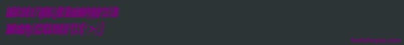 SfBaroquesqueCondensedOblique Font – Purple Fonts on Black Background