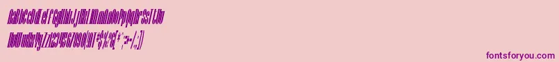 SfBaroquesqueCondensedOblique Font – Purple Fonts on Pink Background