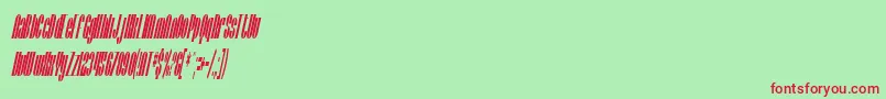 Lisätietoja SfBaroquesqueCondensedOblique-fontista SfBaroquesqueCondensedOblique-fontti – punaiset fontit vihreällä taustalla