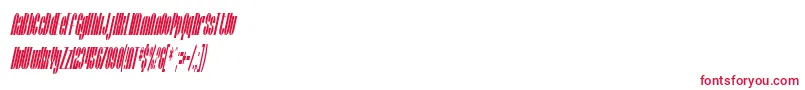 SfBaroquesqueCondensedOblique Font – Red Fonts on White Background