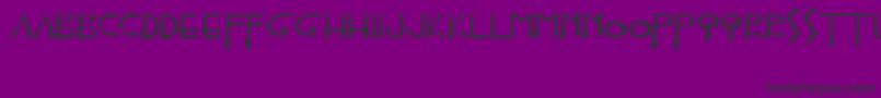 フォントEpistolar – 紫の背景に黒い文字