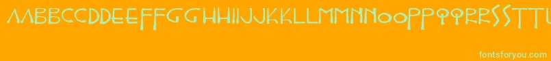Epistolar Font – Green Fonts on Orange Background