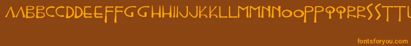 Epistolar Font – Orange Fonts on Brown Background