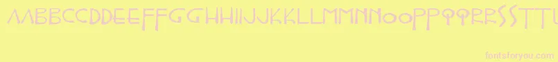 Epistolar Font – Pink Fonts on Yellow Background
