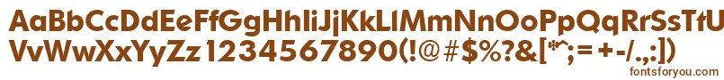 Шрифт OrnitonsDemibold – коричневые шрифты на белом фоне