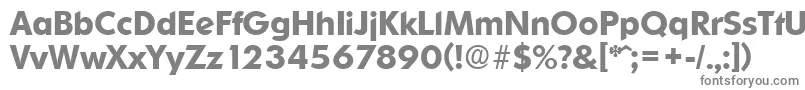 OrnitonsDemibold-fontti – harmaat kirjasimet valkoisella taustalla