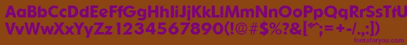 OrnitonsDemibold Font – Purple Fonts on Brown Background