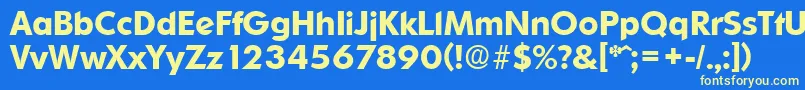 OrnitonsDemibold Font – Yellow Fonts on Blue Background