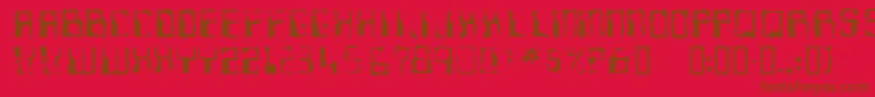 Police Ninteen77 – polices brunes sur fond rouge