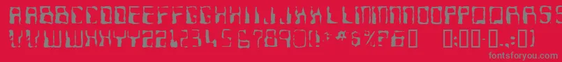 Ninteen77 Font – Gray Fonts on Red Background