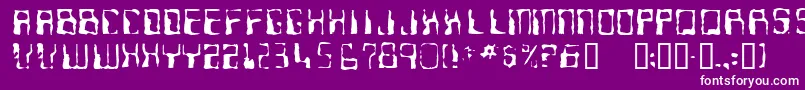 Police Ninteen77 – polices blanches sur fond violet