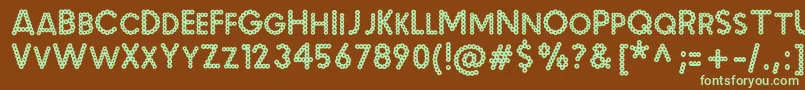 MalacheCrunch Font – Green Fonts on Brown Background