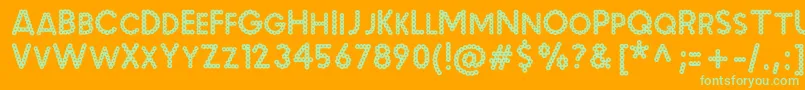 MalacheCrunch Font – Green Fonts on Orange Background