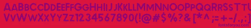 MalacheCrunch Font – Purple Fonts on Red Background