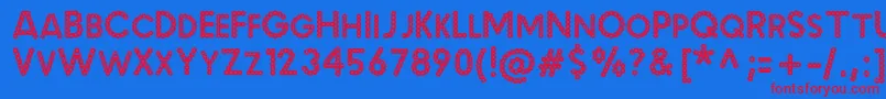 MalacheCrunch Font – Red Fonts on Blue Background