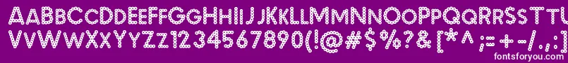 MalacheCrunch Font – White Fonts on Purple Background