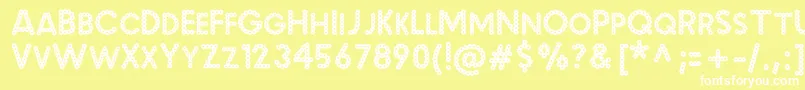 MalacheCrunch Font – White Fonts on Yellow Background