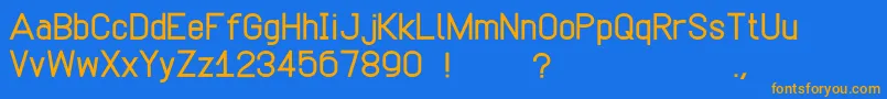 Simpetico Font – Orange Fonts on Blue Background