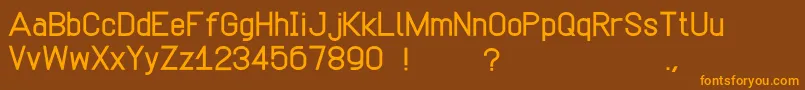 Simpetico Font – Orange Fonts on Brown Background