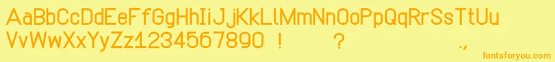 Simpetico Font – Orange Fonts on Yellow Background