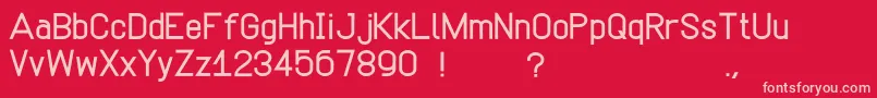 Simpetico-Schriftart – Rosa Schriften auf rotem Hintergrund