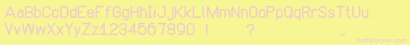 Simpetico Font – Pink Fonts on Yellow Background