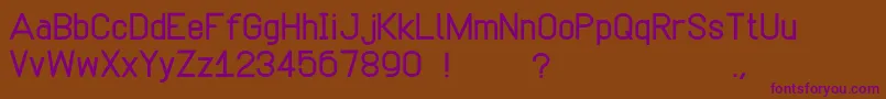 Simpetico Font – Purple Fonts on Brown Background
